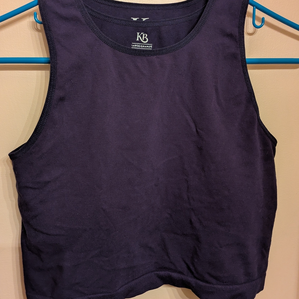 Navy Longline Nursing Crop Top Bra By Kindred Bravely